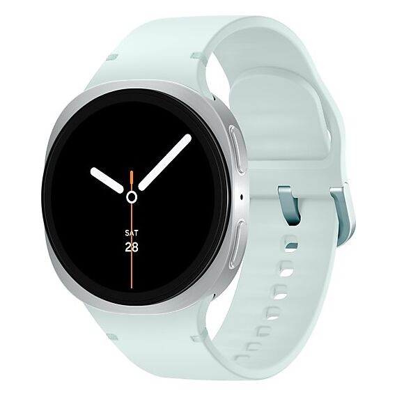 Galaxy Watch8 | 44 мм | Silver | Sport/Mint | S/M, Размер ремешка : S/M, Тип ремешка : Sport, Размер корпуса : 44 мм, Подключение часов : Bluetooth / Wi-Fi, Цвет ремешка: Mint, Цвет: Silver